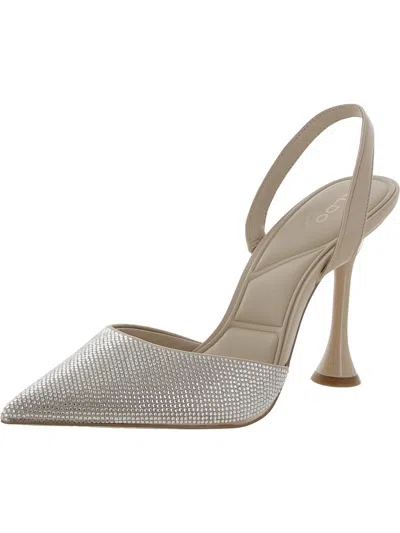 Aldo Womens Embellished Pointed Toe Pumps In White