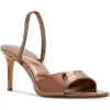 Aldo Womens Solid Man Made Slingback Heels In Brown