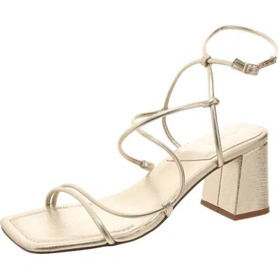 Aldo Womens Strappy Metallic Block Heel In Gold