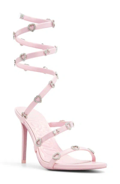 Aldo X Barbie Runway Wraparound Ankle Strap Sandal In Pink