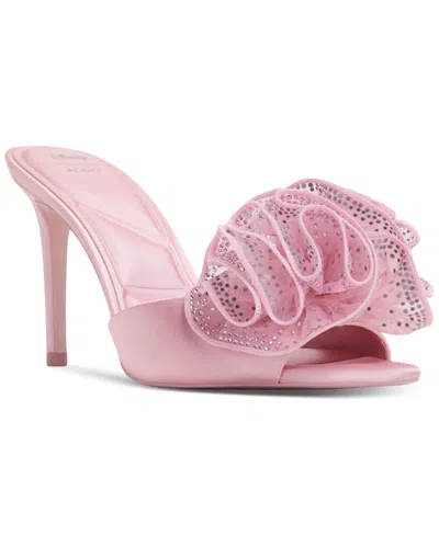 ALDO X DISNEY WOMEN'S AURORAMULE RUFFLE HIGH HEEL DRESS SANDALS