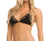 Ale By Alessandra Triangle Bikini Top In Black In Black