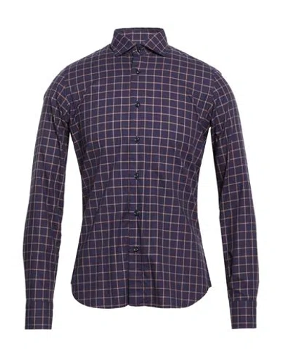 Alea Man Shirt Blue Size 17 ½ Cotton In Multi