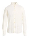 Alea Man Shirt Cream Size 15 ½ Linen In White