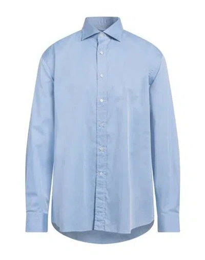 Alea Man Shirt Light Blue Size 15 Cotton