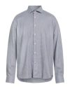 Alea Man Shirt Midnight Blue Size 16 ½ Cotton In Gray