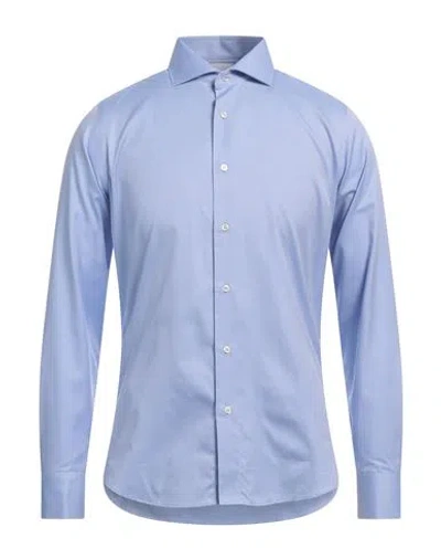 Alea Man Shirt Sky Blue Size 17 Cotton