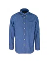 Alea Stone Washed Blue Denim Shirt In Blue