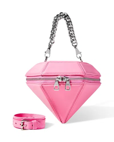 Aleali May X Sheron Barber Argyle Diamond Handbag Pink