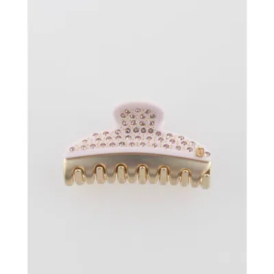 Aleandre De Paris Alexandre De Paris Vendome Hair Claw Clip With Strass In Gray