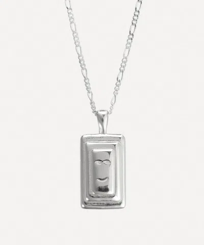 Alec Doherty Mens Sterling Silver Shy Pendant Necklace