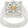 Alec Doherty Silver Big One Ring In Silver/citrine