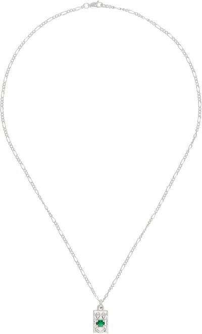 Alec Doherty Silver Shout One Pendant Necklace In Metallic