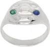 Alec Doherty Ssense Exclusive Silver Hazy Ring In Multi