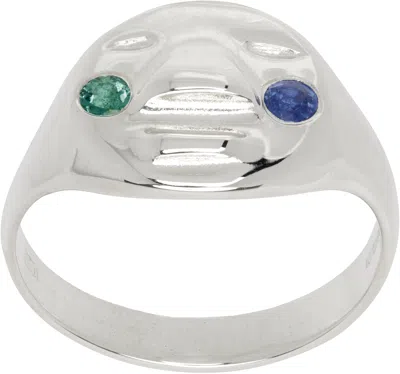 Alec Doherty Ssense Exclusive Silver Hazy Ring In Multi