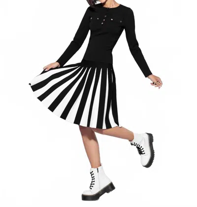 Aleeza Paris Piano Wonder Skirt In Black/white In Multi