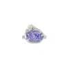 Alegoria Jewellery Women's Calla Stone Silver Ring - Purple In Purple