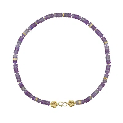 Alegoria Jewellery Women's Gold / Purple Bavella Necklace - Amethyst In Gold/purple