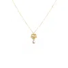 Alegoria Jewellery Women's Gold / White Bavella Mini Drop Pearl Necklace - Gold In Multi