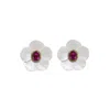 Alegoria Jewellery Women's Gold / White Fairytale Midi Earrings - Fuchsia