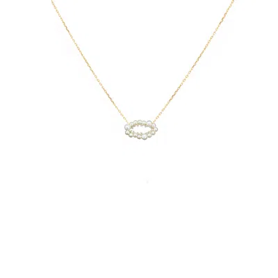 Alegoria Jewellery Women's Gold / White Juliet 14k Gold Diamond Pearl Necklace