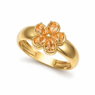 Alegoria Jewellery Women's Gold / Yellow Spring Flowers Pinky Ring - Yellow Golden Hour In Gold/yellow