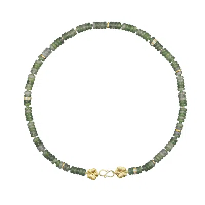 Alegoria Jewellery Women's Green / Gold Bavella Necklace - Green Jade In Green/gold
