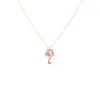 Alegoria Jewellery Women's Pink / Gold Bavella Mini Drop Pearl Necklace - Pink In Multi