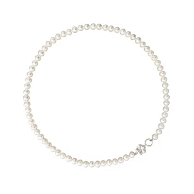 Alegoria Jewellery Women's Silver / White Bavella Pearl Necklace - Silver In Multi