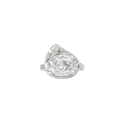 Alegoria Jewellery Women's White Calla Stone Silver Ring - Pure