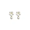 Alegoria Jewellery Women's White / Gold Bavella Mini Drop Pearl Earrings - White In Multi