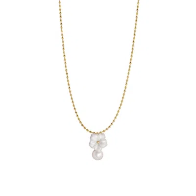 Alegoria Jewellery Women's White / Gold Bavella Mini Pearl Necklace