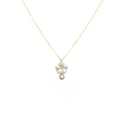 Alegoria Jewellery Women's White / Gold Bavella Mini Round Pearl Necklace - White In Multi