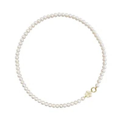 Alegoria Jewellery Women's White / Gold Bavella Pearl Necklace - White In Multi