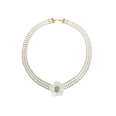 Alegoria Jewellery Women's White / Gold Fairytale Choker - Mint