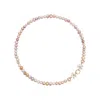 Alegoria Jewellery Women's White / Gold / Pink Cleito Duo Necklace - Pink Pearl