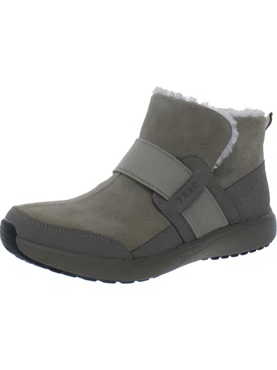 Alegria Arctiq Womens Suede Pull On Smart Shoes In Grey