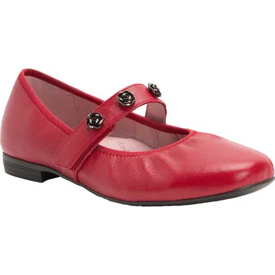 Alegria By Pg Lite Audree Mary Jane Flat In Red