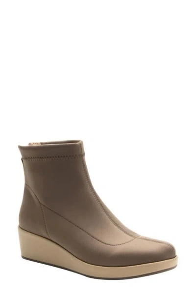 Alegria By Pg Lite Harmoni Platform Wedge Bootie In Camel