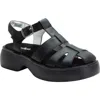 Alegria By Pg Lite Ingrid Ankle Strap Platform Fisherman Sandal In Black