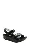 Alegria By Pg Lite Kelsi Spumoni Slingbac Platform Wedge Sandal In Black