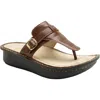 Alegria By Pg Lite Kennedi Platform Wedge Flip Flop In Brown