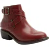 Alegria By Pg Lite Millie Embossed Block Heel Bootie In Red
