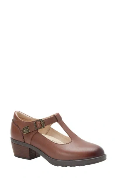 Alegria By Pg Lite Winslett T-strap Pump In Brown