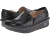 Alegria Debra Clog Women 42 Black Emboss Leather Round Toe Slip On Shoes Khd2616 (black,42) In Black