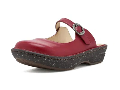 Alegria Fabel Women's Flat Shoes Crimson: Eu 42 (us Women's 11.5-12) Regular, Leather