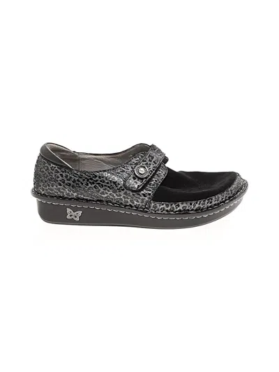 Pre-owned Alegria Flats In Black