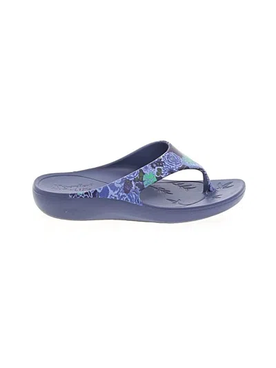 Pre-owned Alegria Flip Flops In Blue