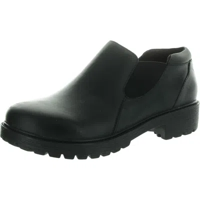 Alegria Ram-7582 Mens Lugged Sole Leather Slip-on Shoes In Black