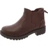 Alegria Rowen Womens Stretch Faux Leather Ankle Boots In Brown